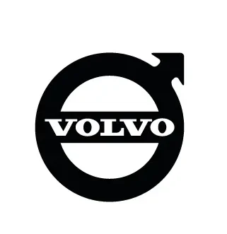 وکتور لوگو ولوو فلت سیاه 1